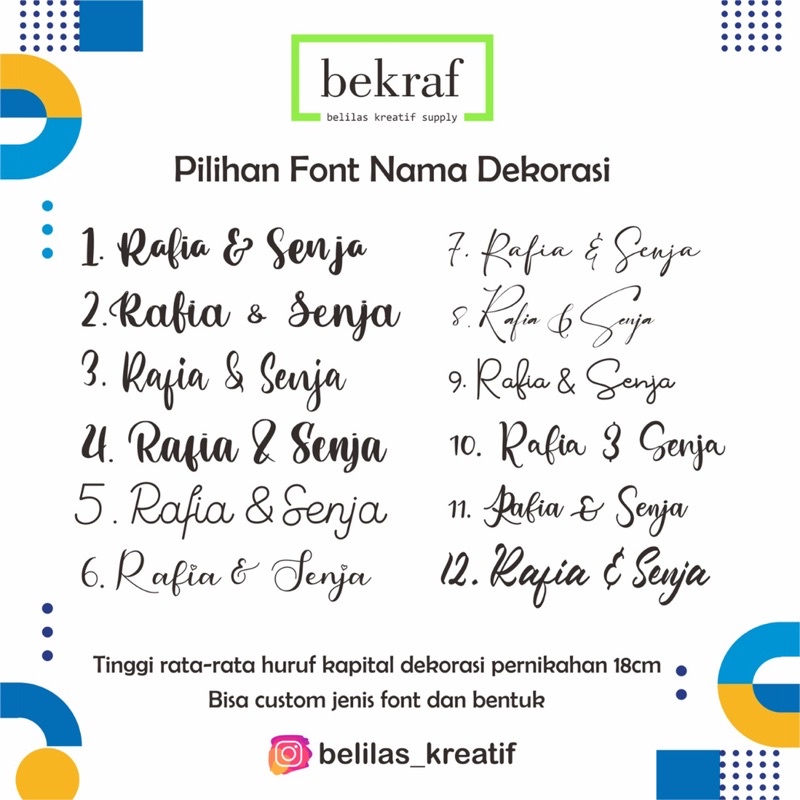 Nama Dekorasi Pernikahan Tunangan aqiqah