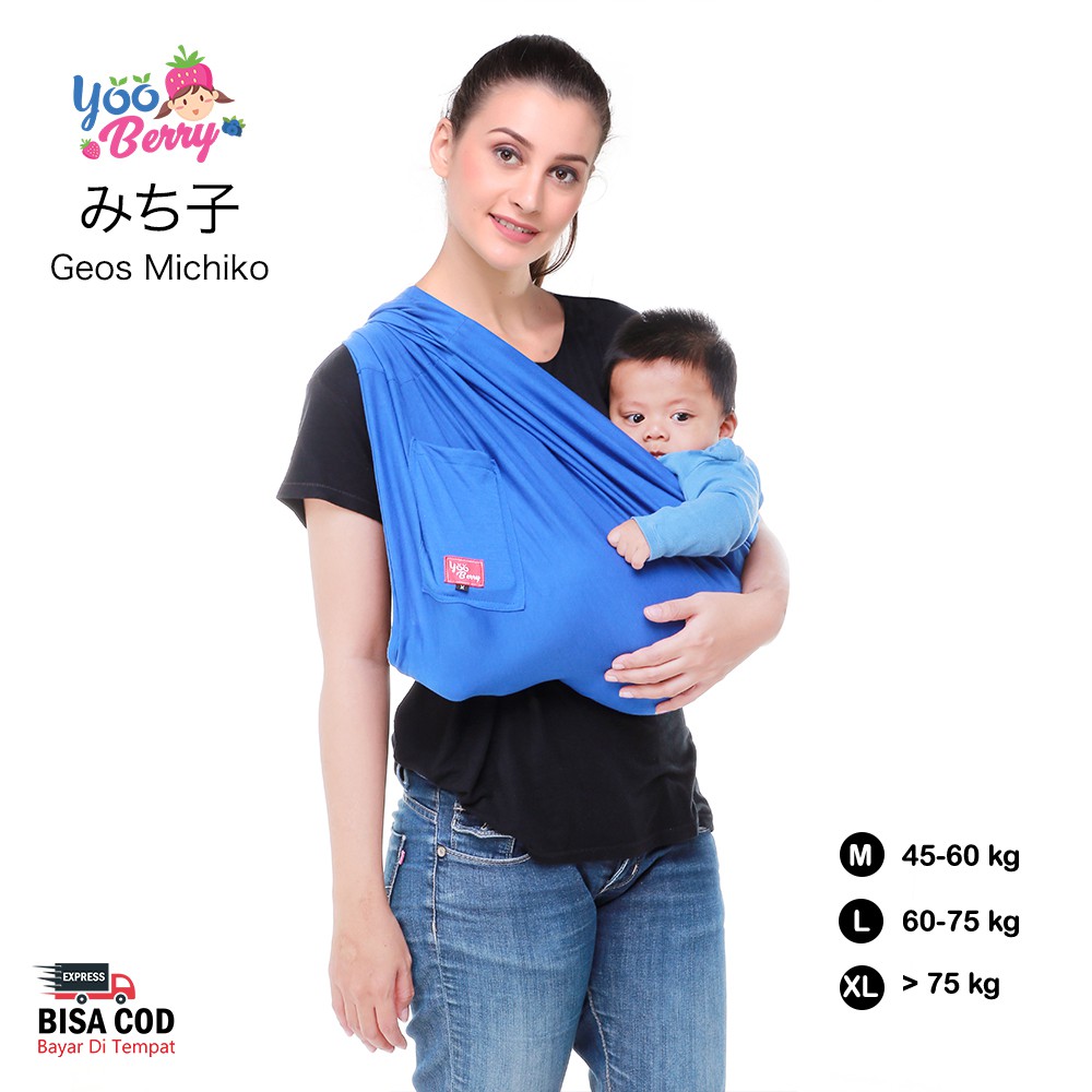 YooBerry Michiko Geos Gendongan Bayi Samping Baby Sling 0-3 Tahun Berry Mart