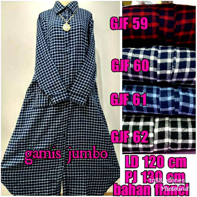 Gamis flanel jumbo/gamis kotak kotak/maxi kotak/gamis jumbo/maxi jumbo/long dres/gamis kotak jumbo