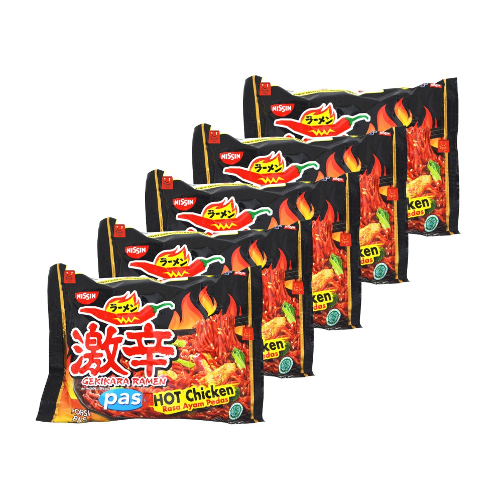

5PCS Pas Gekikara Hot Chicken Mie Ramen Nissin Rasa Ayam Pedas - 5pcs x 80gr