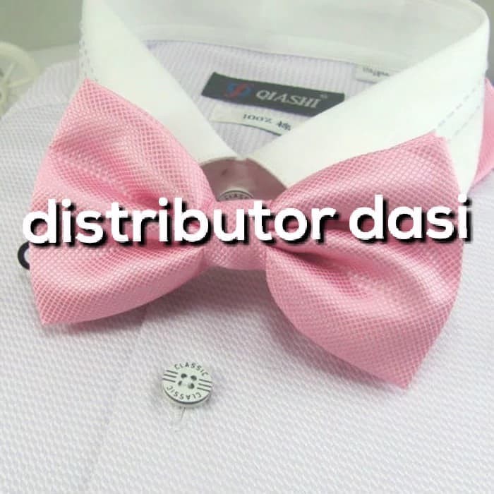 dasi kupu kupu motif bintik lux pink grosir distributor dasi