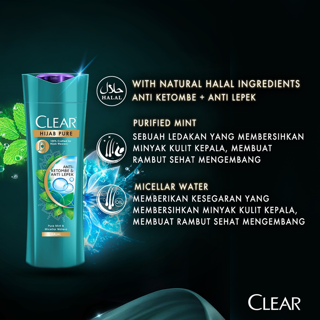 Clear Shampoo Hijab Pure Anti Ketombe dan Lepek