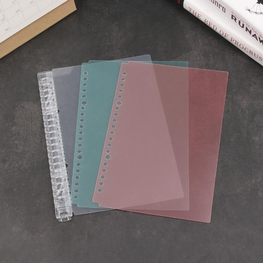 Chookyy A5/B5 Loose-leaf Cover Aksesori Alat Tulis File Folder Plastik20/26Lubang Ring Binder Bening