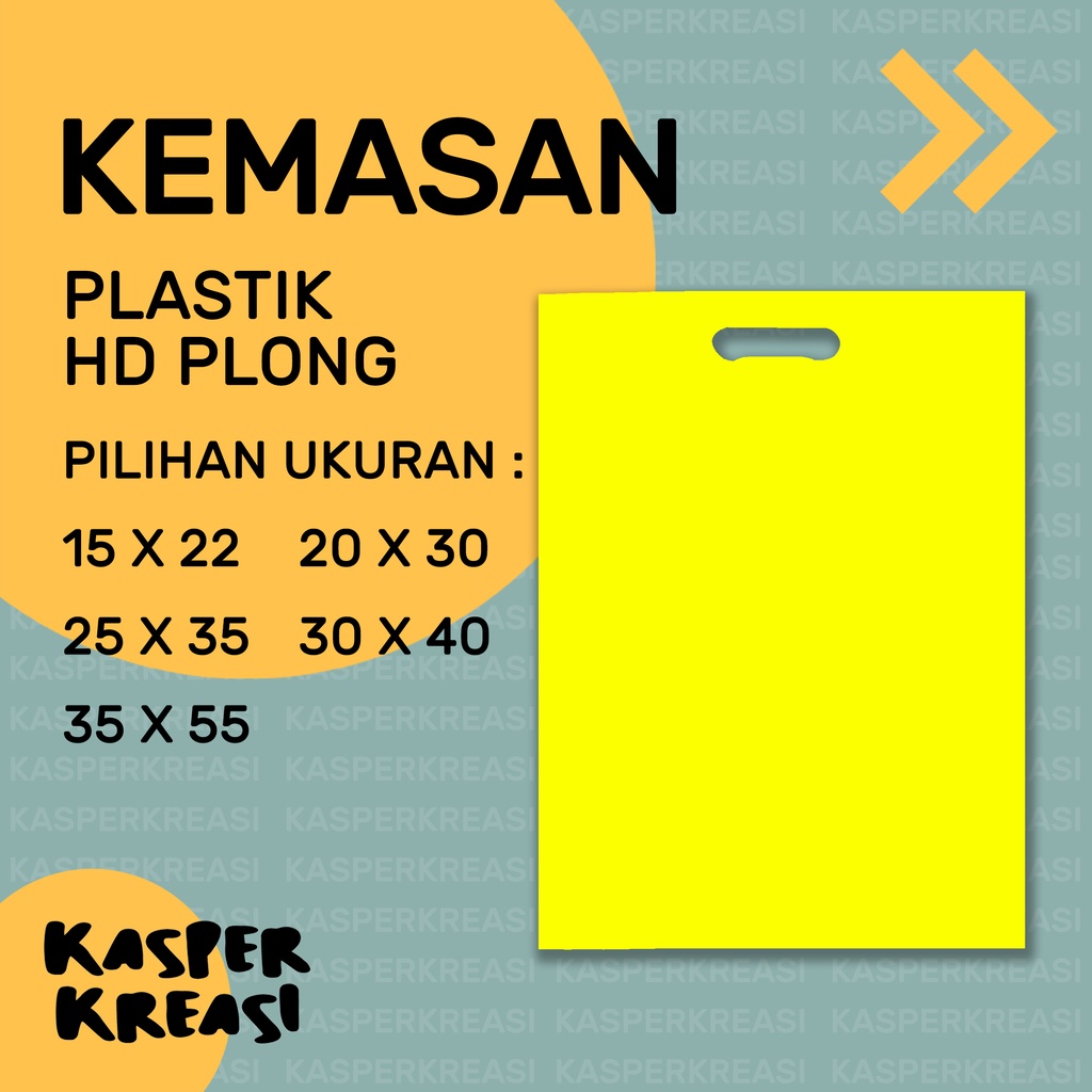 KEMASAN PLASTIK POLOS KUNING / PLASTIK HD PLONG DOFF / UKURAN 15X22 20X30 25X35 30X40 35X55