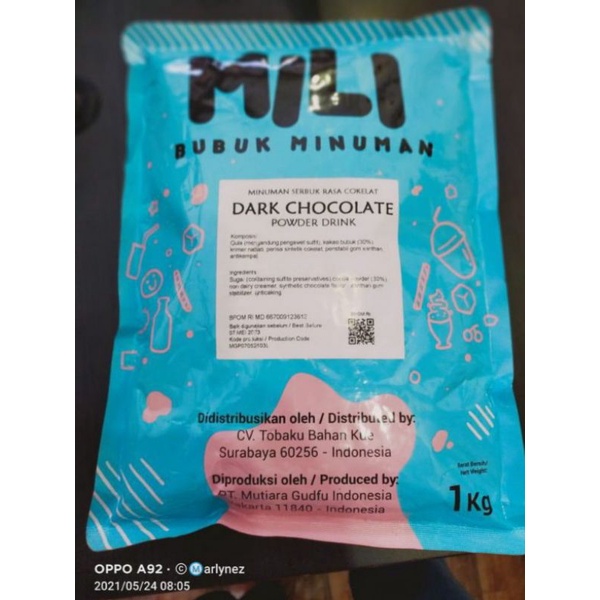 

Bubuk minuman mili Dark chocolate