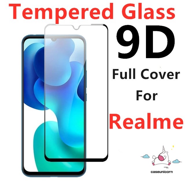 3pcs Pelindung Layar Tempered Glass 9D Untuk Realme C21Y C25Y C15 C12 C11 C21 C17 C25 C25s C21 5 8 8pro 7 7i 5i 5s 6i 6 6s