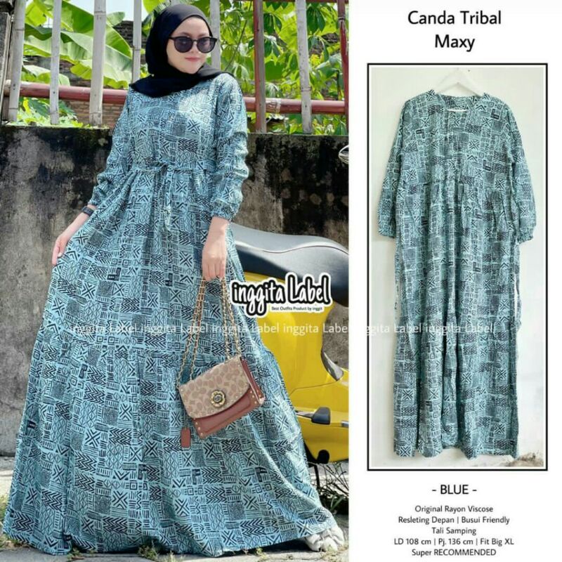 CANDA TRIBAL Maxi Dress muslim Inggita Label