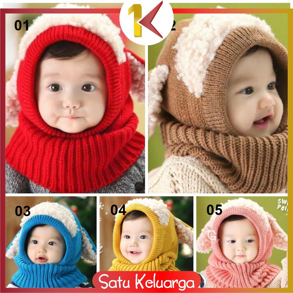 SK-P16 P23-30 Topi Kupluk Bayi Pompom Topi Anak Bucket Rajut Topi Korea Bunny Hat / Pilot / Unicorn-Part 04