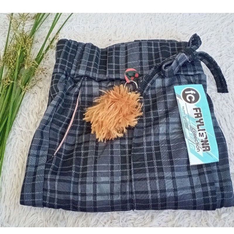 CELANA BAGGY MOTIF KOTAK TARTAN ANAK