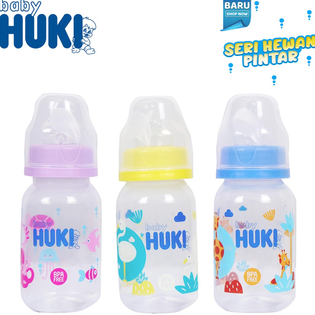 HUKI MURAH BOTOL SUSU ORTHODONTIC DOT GEPENG / FOOD FEEDER BOTOL BAYI NEWBORN BOTOL SENDOK