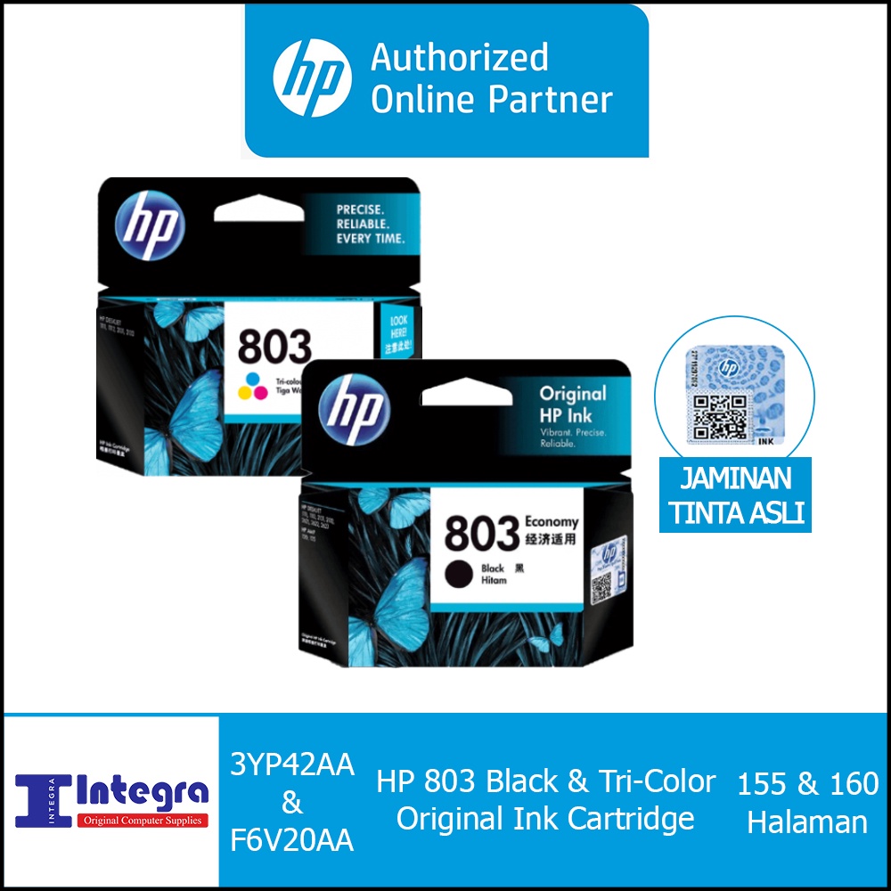 Tinta HP 1 Set 803 (Black &amp; Colour) Original Cartridge