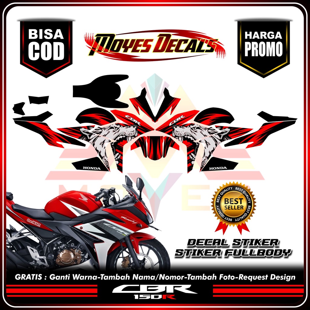 Decal CBR150R NEW Facelift Fullbody - Decal Honda CBR 150R Fullbody - Decal CBR 150R Facelift 150 Fu