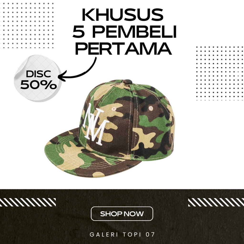 Topi Trucker Baseball Camouflage Army Summer Hat Topi Tentara Pria Loreng Topi Pria Army Loreng Dore