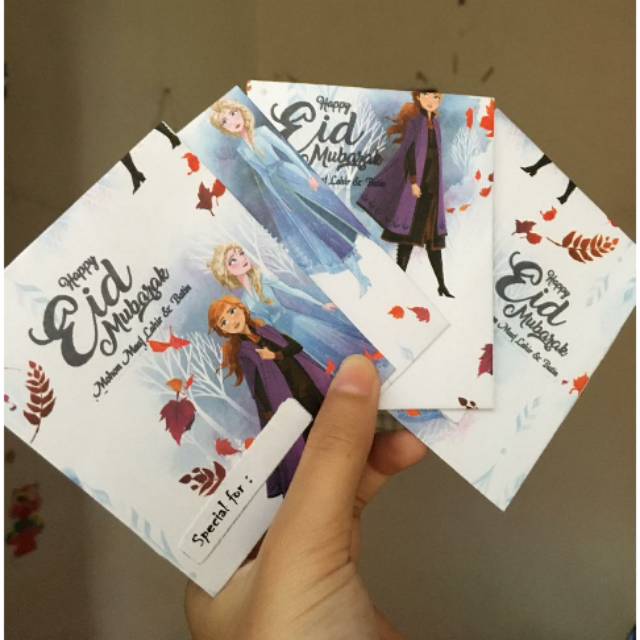 

Amplop lebaran motif lucu frozen
