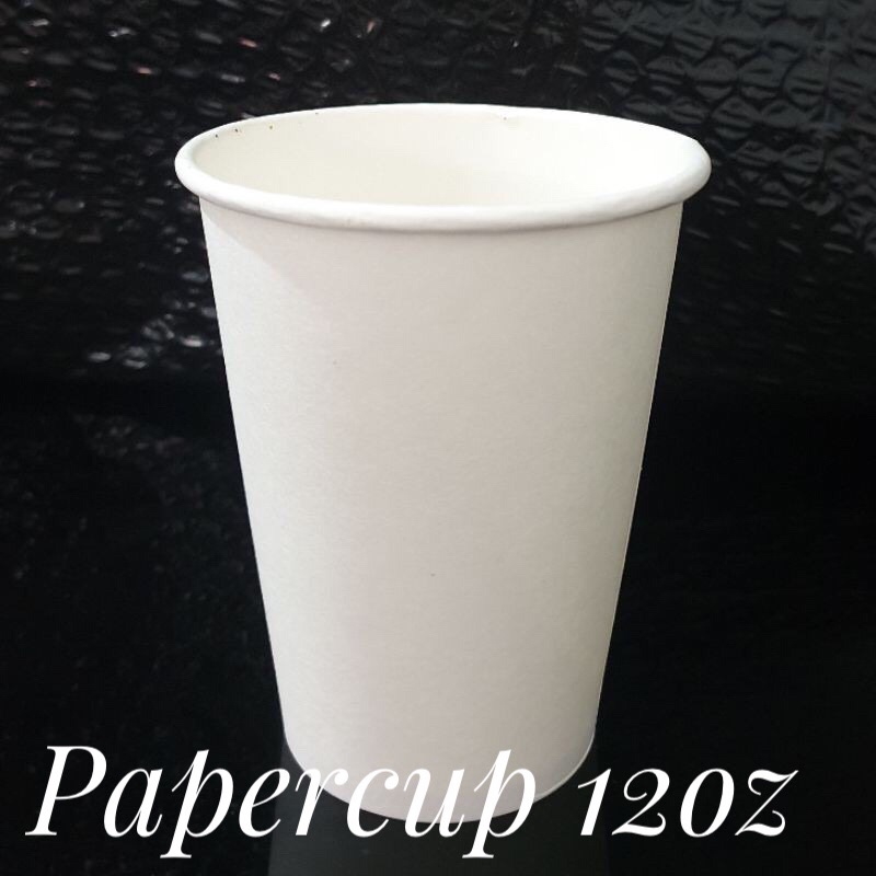 Paper Hot &amp; Cold Cup Polos 12 Oz 360 ml / Gelas Kertas Panas &amp; Dingin ( isi 50 pcs )