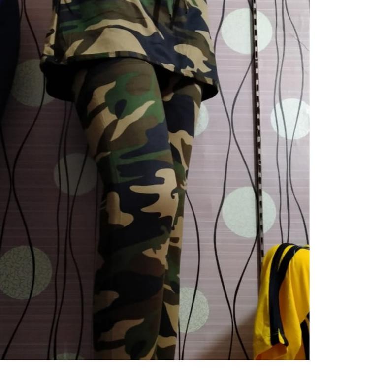 ➫ Celana Senam Loreng Rok Army ❃