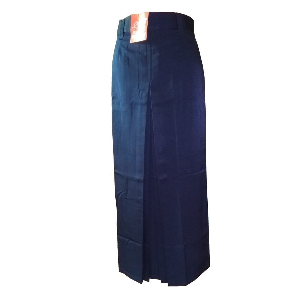 Rok biru SMP Panjang Maxi Rempel 1 Sepan