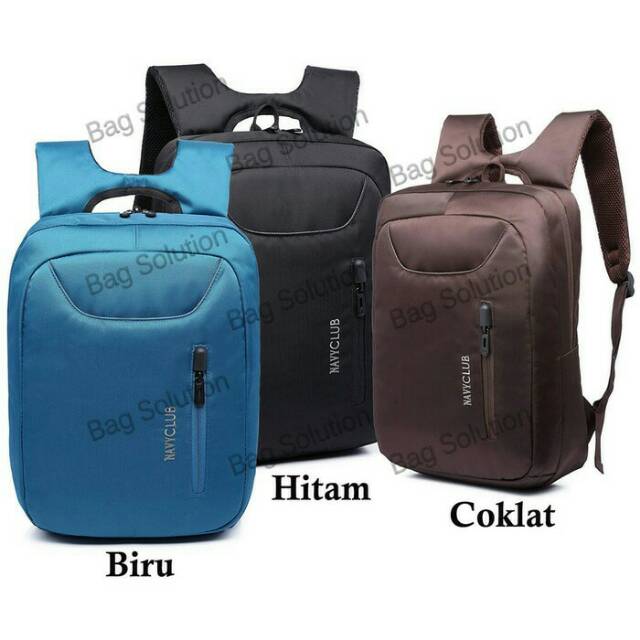 Tas navy club 5883, backpack, tas ransel waterproof, notebook