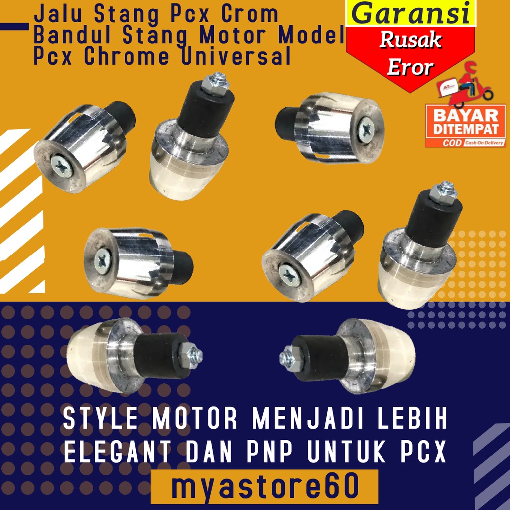 Jalu Stang Setang Pcx Crom Crome Bandul Ujung Stang Motor Model Pcx Chrome Chrom Universal Bisa Untuk Semua Motor