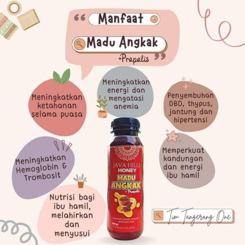 FREE SENDOK KAYU / MADU ANGKAK JAVAHILLS HONEY / JAVA HILLS / MADU ANGKAK / TROMBOSIT