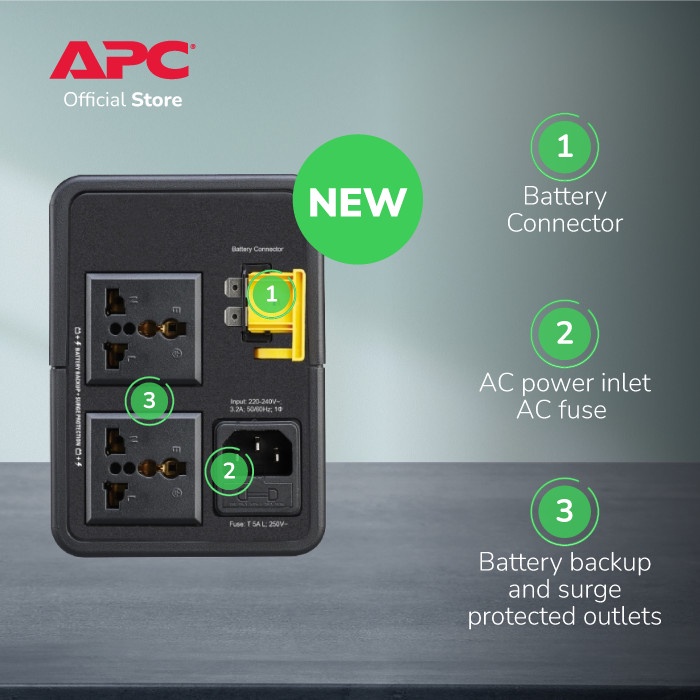 UPS APC Easy BVX 700VA 360W USB Charging BVX700LUI-MS 700 VA