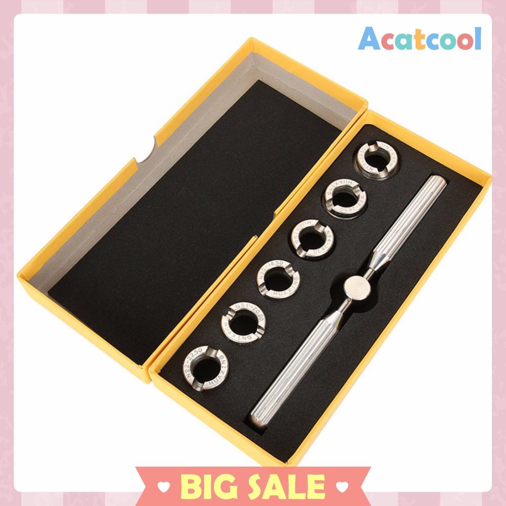 7pcs Watch Case Opener Watchmaker Back Cover Remover Kit for Rolex Oyster