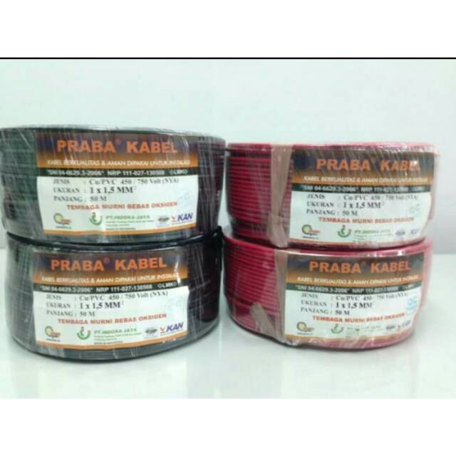 KABEL PRABA INSTALASI LISTRIK 1x1,5 50 M
