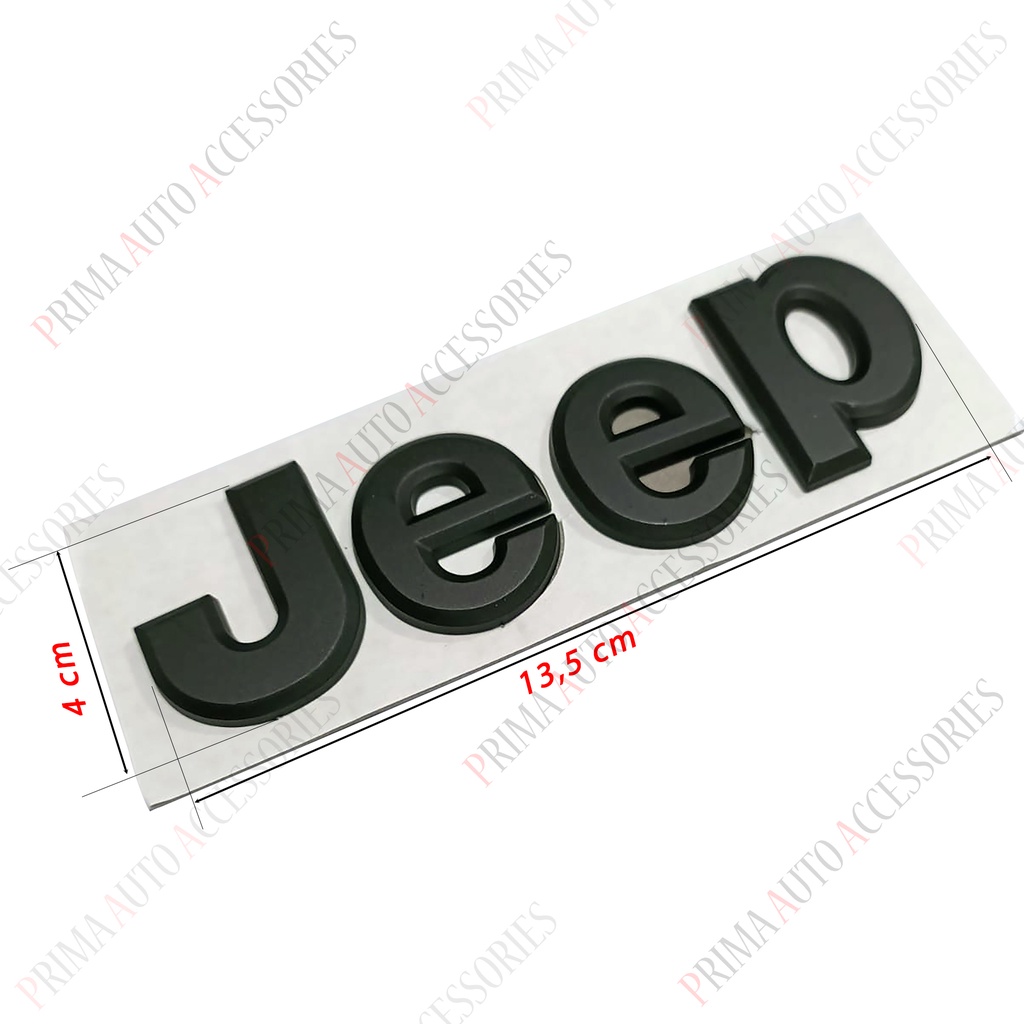 Logo Emblem Mobil Jeep Hitam Doff Besar