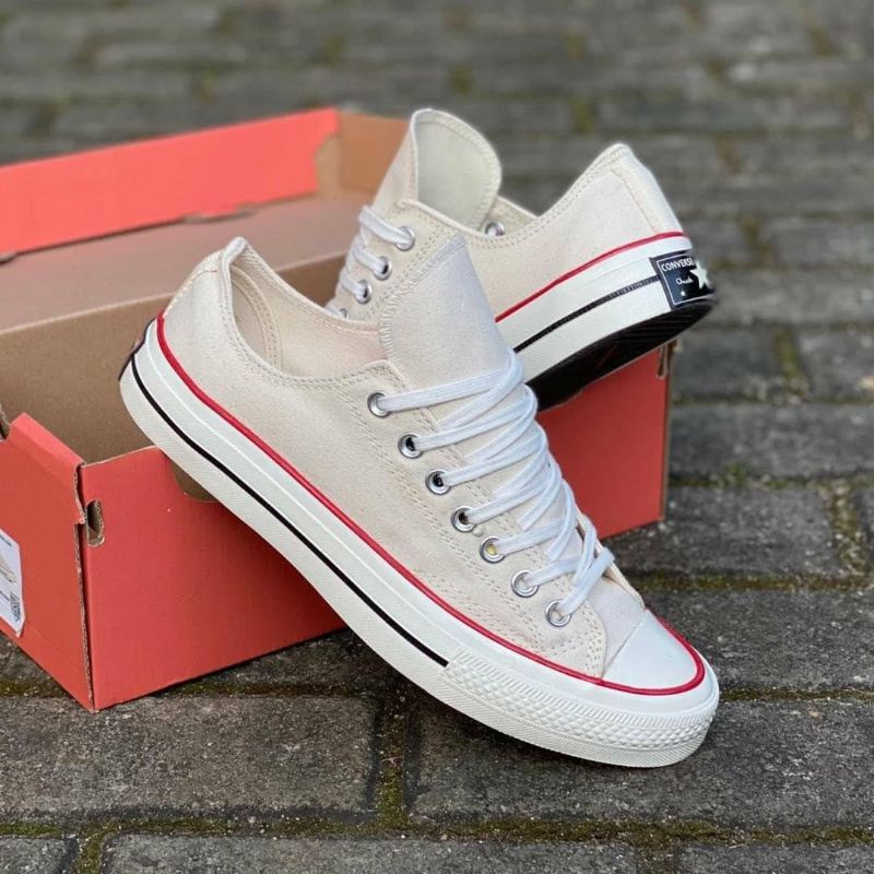 [BISA COD] CONVERSE 70'S LOW BEIGIE WHITE MILK PREMI