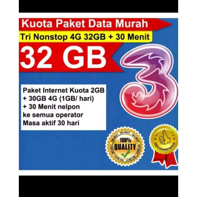 INJECT TRI DATA COMBO 32GB, 35GB DAN 38GB FULL 4G