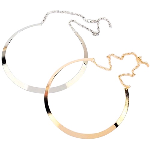 Hu Hu Hu Hu Hu Alat Bantu Pasang Kacamata♡ Kalung Choker Bahan Metal Lapis Emas / Silver Untuk Wanita