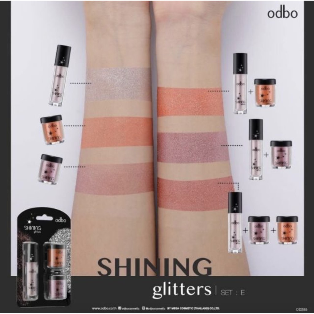 ODBO Shining Glitters Loose Eyeshadow #OD285 Thailand / Metalic Glitter Satin / Eye Shadow Tabur