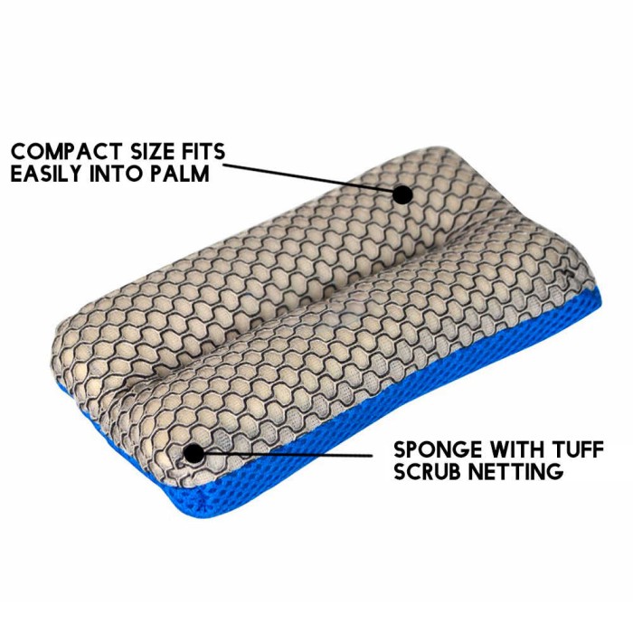 Premium Mesh Sponge Tar &amp; Bug Remover Noda Aspal Cat Cuci Mobil Spons