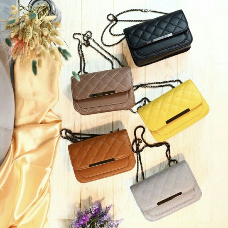 Tas tali rantai/tas selempang tali rantai/tas tali rantai bahan premium/Tas Fashion Bella