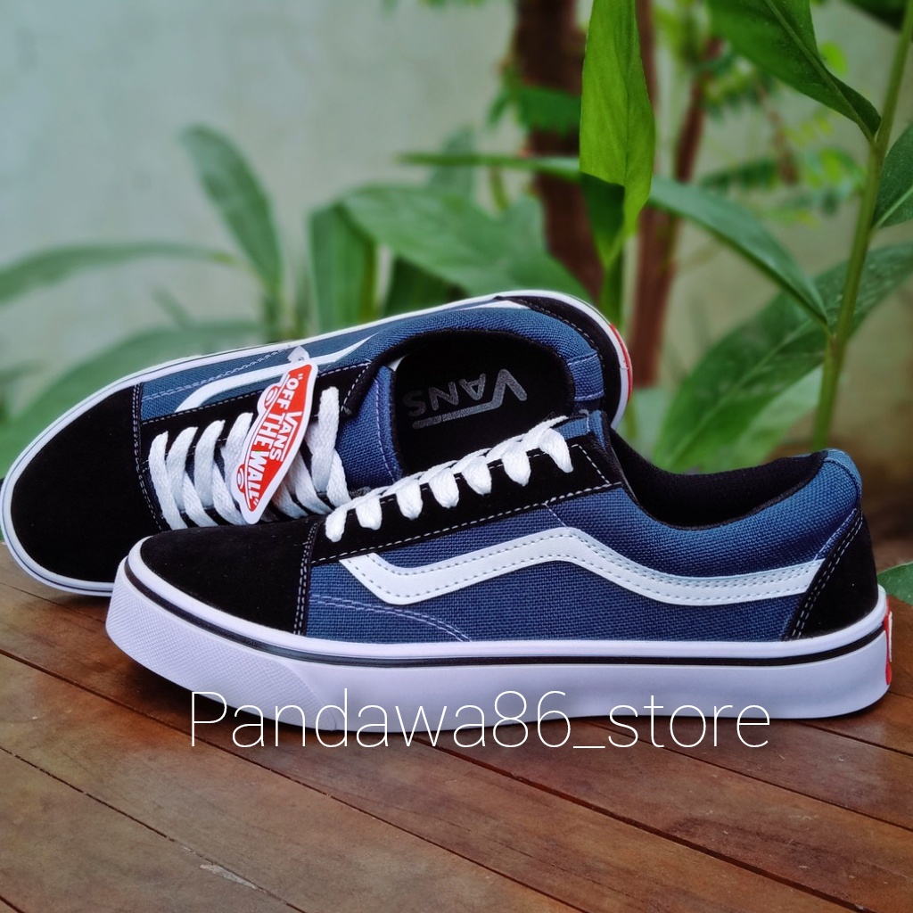 COD Sepatu Vanss/Oldskol Navy Size 36-44 Sneakers Pria Wanita Kasual Terlaris