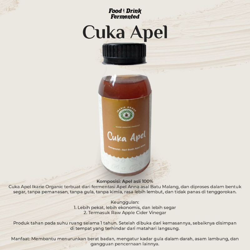 

Ikarie Organic Cuka Apel With Mother 100ml