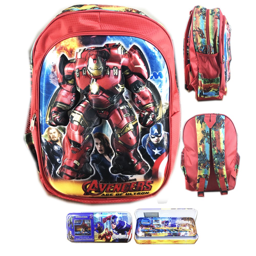 FREE ONGKIR + PROMO TERMURAH !!! Tas Ransel Sekolah SD Tas Karakter Anak Cowo 3D Timbul Solid S