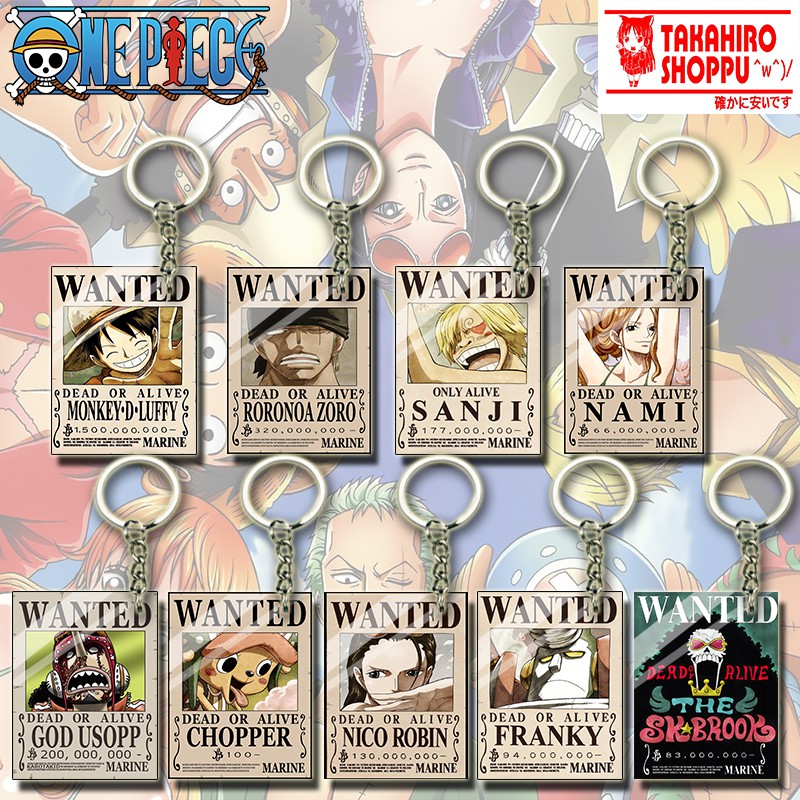 Gantungan Kunci Ganci Akrilik Anime One Piece Bounty Mugiwara