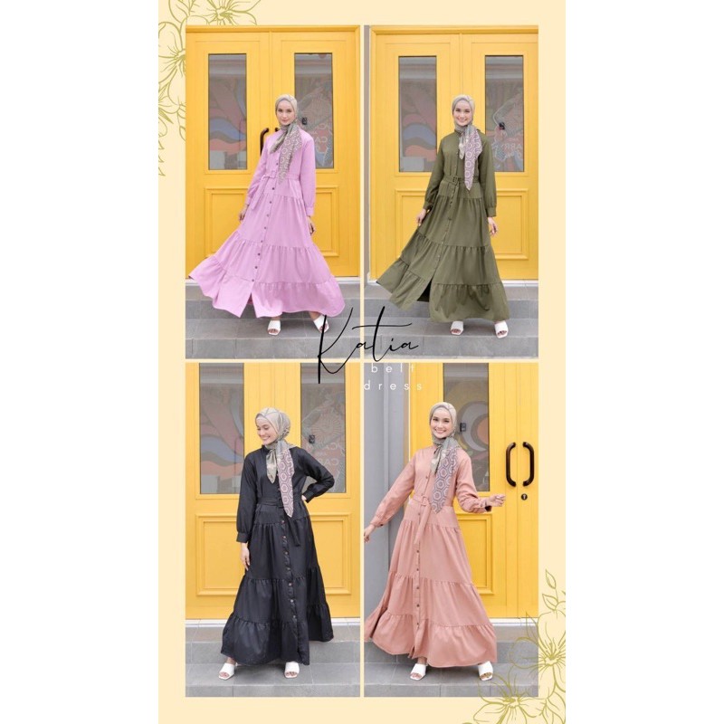 [REAL PICTURE] KATIA BELT DRESS ORIGINAL HAZELNUT IMPORT / GROSIR / SUPPLIER / TANAH ABANG / PGMTA