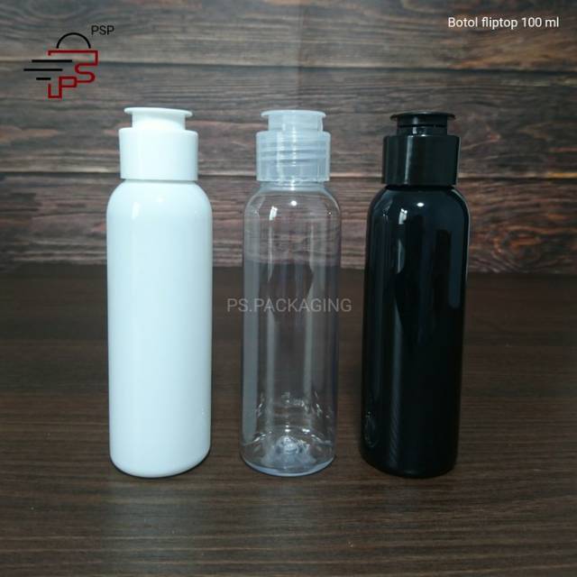 BOTOL FLIPTOP 100 ML - FILPTOP JAMUR - Botol fliptop 100ml - botol plastik tutup fliptop