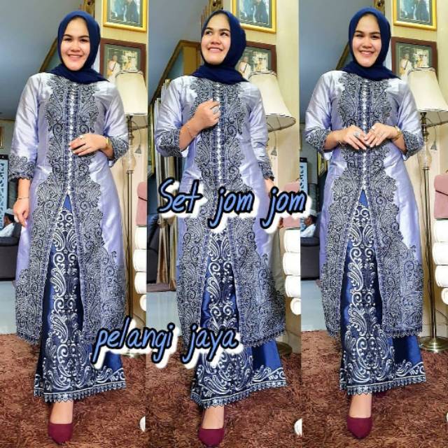 Kebaya gamis set jomjom pelangi jaya 15 / / kebaya wisuda / kebaya pesta / kebaya terlaris / gamis m