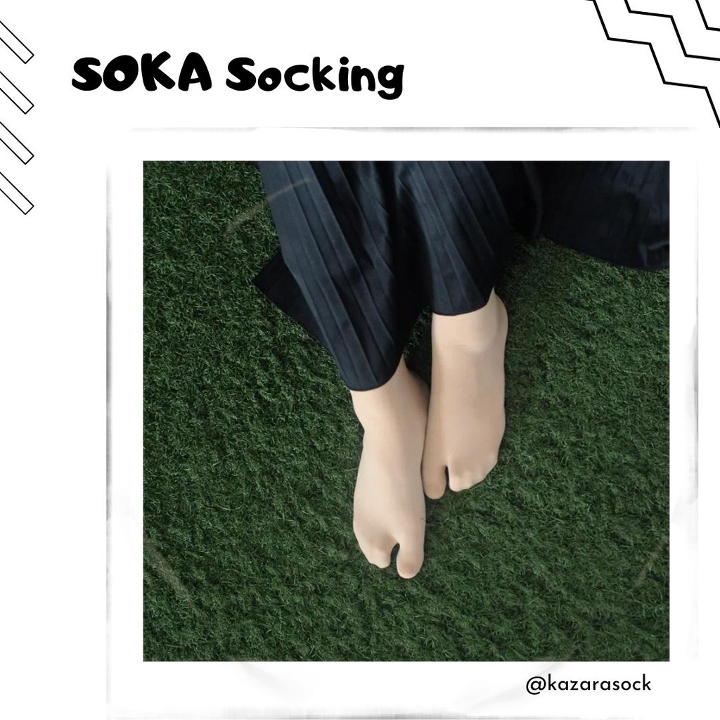 Kazarasock - Soka Socking Brown/S/M/L - Kaos Kaki Jempol Polos