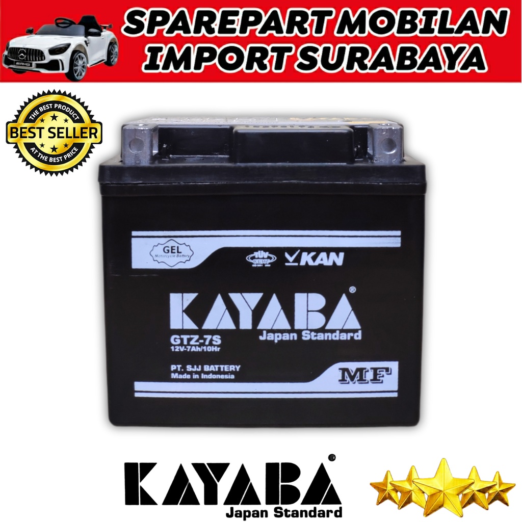 ORIGINAL KAYABA GT7S ACCU KERING SEPEDA MOTOR MATIC HONDA VARIO CRF SCOOPY BEAT PCX YAMAHA NMAX SUZUKI SATRIA FU MOTOBATT MTZ6S YUASA YTZ6V GS ASTRA GTZ6V AKI MF