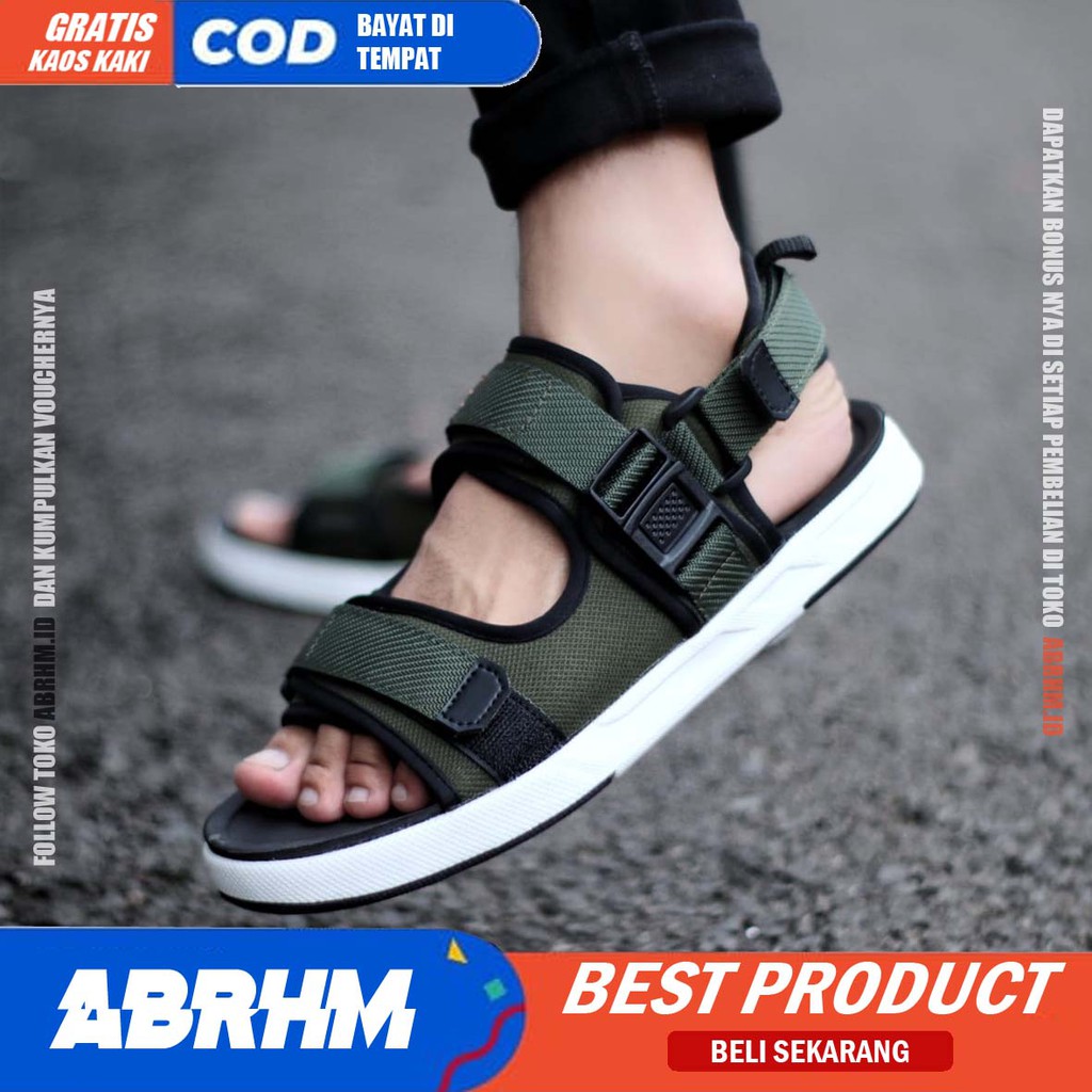 ABRHM Sandal Slide Pria Sandal Slop Pria Sendal Selop Gunung Keren Kekinian