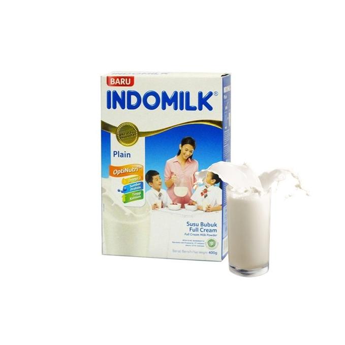 

[PRODUK CCBUG] Indomilk Full Cream Plain Susu Bubuk Box 400 gr JTE