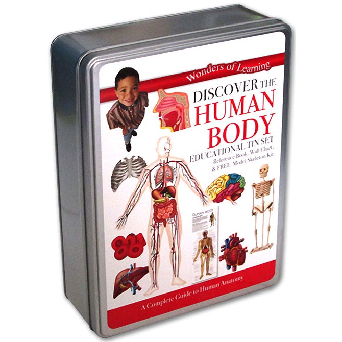 ENSIKLOPEDIA ANAK : Discover the Human Body Wonders of Learning Educational Tin Box Set