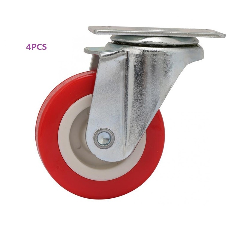 Roda PVC Hidup Swivel 2 Inch 4Pcs 50 mm Etalase Troli Kastor