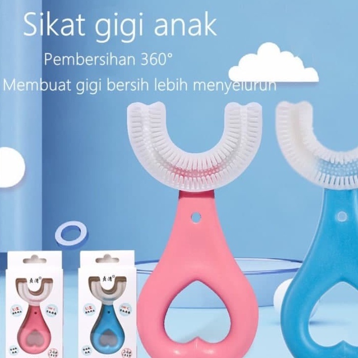 Sikat Gigi Anak Bentuk U Bahan Silikon Training Toothbrush Tooth Brush Baby Silicon type U Sikat Gigi Anak Sikat