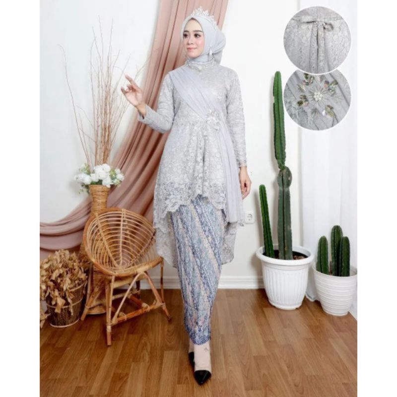 NEW ARRIVAL!! (COD) KEBAYA TUNIK SELENDANG / KEBAYA SELENDANG BORKAT / KEBAYA TUNIK MODERN / KEBAYA LAMARAN / KEBAYA PESTA / KEBAYA REMAJA / KEBAYA SELENDANG / REALLPICT-4