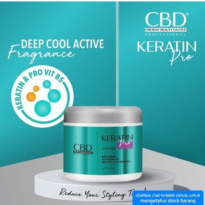 CBD KERATIN HAIR MASK 500GR MASKER RAMBUT SMOOTH DAILY TREATMENT